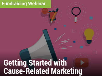 Fundraising Webinar: Getting Started with Cause-Related Marketing - image of a megaphone drawing
