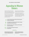 Chronicle of Philanthropy Collection: Appealing to Women Donors - Table of Contents