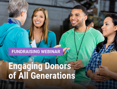 Fundraising Webinar - Engaging Donors of All Generations - Image of young adults
