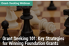 Grant-Seeking Webinar: Grant Seeking 101: Key Strategies for Winning Foundation Grants - Image of chess pieces