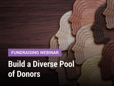 Fundraising Webinar: Build a Diverse Pool of Donors - image of wooden carvings of faces, all different shades to represent the diversity of humanity