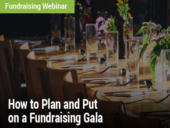 Fundraising Webinar: How to Plan and Put on a Fundraising Gala - Image of a table set for a fancy dinner