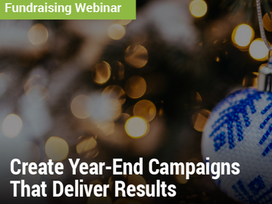 Fundraising Webinar: Create Year-End Campaigns That Deliver Results - image of a holiday ornament and lights