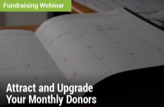 Fundraising Webinar: Attract and Upgrade Your Monthly Donors - Image of a calendar