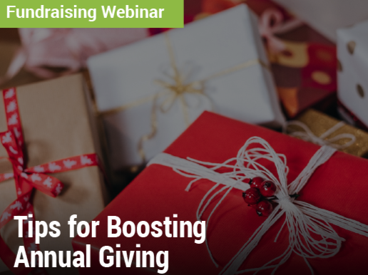 Fundraising Webinar: Tips for Boosting Annual Giving - image of wrapped presents