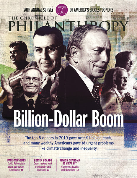 Cover Image of The Chronicle of Philanthropy Issue, February 2020, Billion-Dollar Boom.