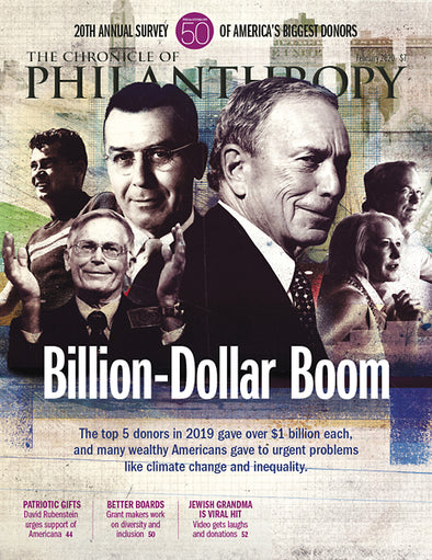 Cover Image of The Chronicle of Philanthropy Issue, February 2020, Billion-Dollar Boom.