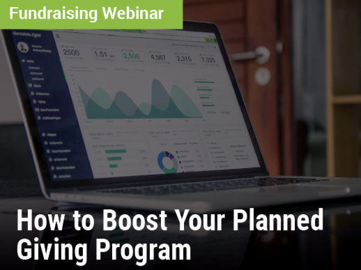 Fundraising Webinar: How to Boost Your Planned Giving Program - image of graphs and charts on a computer screen
