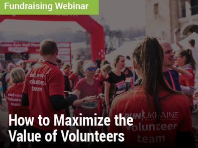 Fundraising Webinar: How to Maximize the Value of Volunteers - image of volunteers at a race