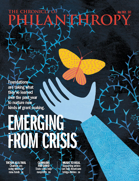 Cover Image of The Chronicle of Philanthropy Issue, Emerging from Crisis.