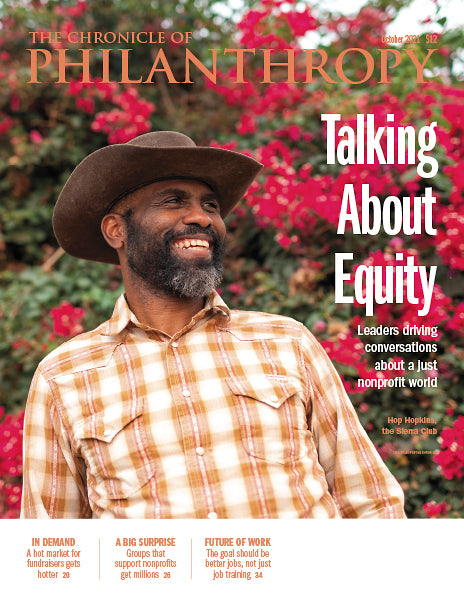 Cover Image of The Chronicle of Philanthropy Issue, October 2021, Talking About Equity.