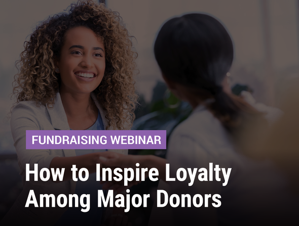 Fundraising Webinar: How to Inspire Loyalty Among Major Donors - image of two businesswomen shaking hands