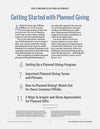 Chronicle of Philanthropy Collection: Getting Started with Planned Giving - Table of Contents