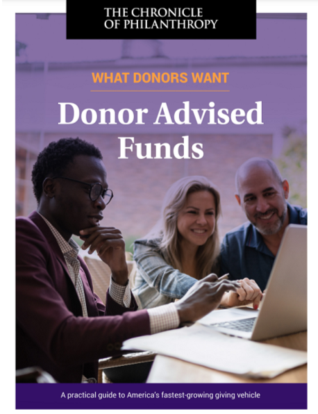 What Donors Want: Donor-Advised Funds - Image of three people looking at the same computer